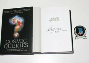 Autograph Neil deGRASSE Tyson COSMIC QUERIES HC Book - Beckett Authentication - Picture 1 of 10