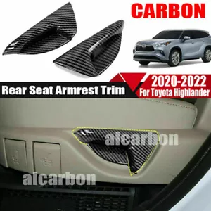 For Toyota Highlander 2020-2022 Carbon Fiber ABS Car Rear Seat Handle Cover Trim - Bild 1 von 6