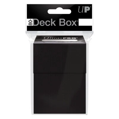 Ultra Pro Deck Box For Collectible Gaming Cards BLACK - Holds 80+ Sleeved Cards - Image 1 of 2