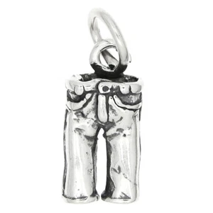 Sterling Silver 3D Blue Jeans Pants Charm or Pendant  - Picture 1 of 2