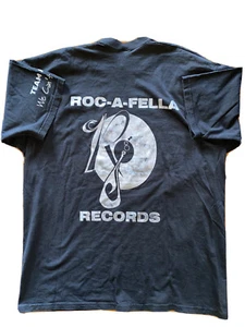Camiseta de rap Rocafella Records vintage años 90 xxxl NYC Jay-Z hecha en EE. UU. roc a fella - Imagen 1 de 7