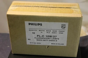 CASE OF 10 BULBS PLC 10W/27 PHILLIPS NEW PL-C - Picture 1 of 2