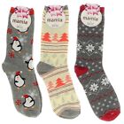 Ladies Christmas Socks 3 Pairs Holiday Patterns Sock Sizes 9 To 11 Mamia