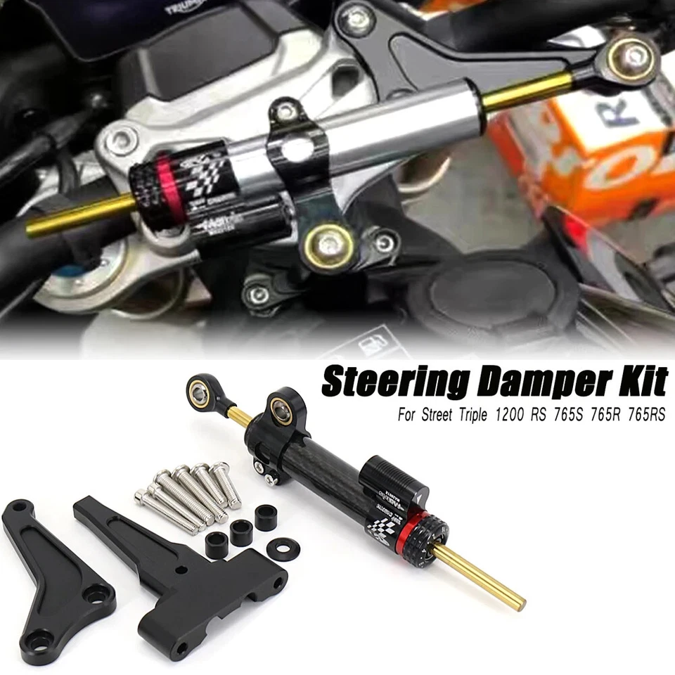 Amortiguador estabilizador para Street Triple 765 RS 765R 1200RS Kit de montaje de soporte de amortiguador Foto 1 de 4