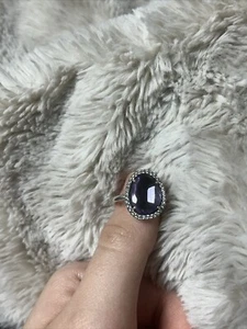 AUTHENTIC Pandora Glamorous Legacy Silver Amethyst & CZ Ring Size 5 - Picture 1 of 3