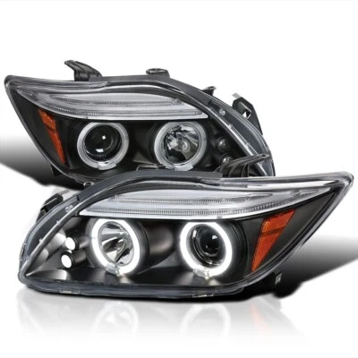 Fits 05-10 Scion tC Matte Black LED Halo Projector Headlights Lamps Left+Right - Image 1 of 4
