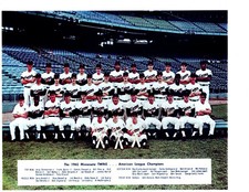1965 MINNESOTA TWINS 8X10 TEAM PHOTO KILLEBREW OLIVA  AMERICAN LEAGUE CHAMPIONS