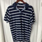Polo Ralph Lauren Men’s L Sleeve Polo Navy Blue White Striped Cotton. Rugby.