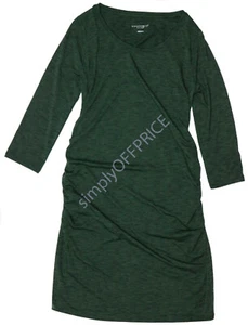 New Women's Maternity Shirt Dress Moss 3/4 Sleeve NWT Liz Lange Size XS - Picture 1 of 4