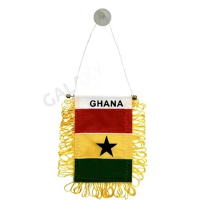 Bandiera Ghana mini banner / bandiera Ghana / mini bandiera finestrino auto doppia faccia Ghana - Foto 1 di 1