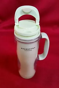 BOTTIGLIA ACQUA plastica STARBUCKS - verde schiuma di mare - manico SILICONE - 16 oz - Foto 1 di 7