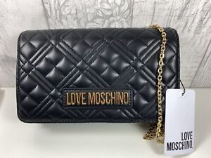 Love Moschino Black Quilted Cross Body Bag RRP £115
