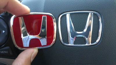 Accord FIT Civic JDM red steering wheel Type B emblem civic si s2000 Accord - Image 1 of 4