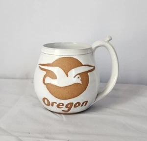 Oregon Mug Signed Pottery Coffee Mug 3.5" Tall 2.5" Across Small  - Picture 1 of 7