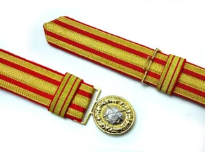 Feldbinde gold mit roten Streifen (rot National) mit Schützenemblem - Picture 1 of 1