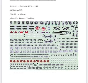 decals 1:48italian AMX - Imagen 1 de 3