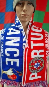 Portugal vs Frankreich (EURO 2016 Finale) Internationaler Fußball Schal - Bild 1 von 7