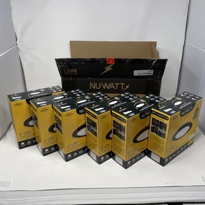 (6) NUWATT 6 Zoll LED schwarz 120V Canless Einbauleuchte 2700K/3000K/3500/4000/5000 NEU - Bild 1 von 11
