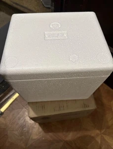 Styrofoam Insulated Cooler Shipping Box 9x8x 10 Inches  used once - Picture 1 of 3