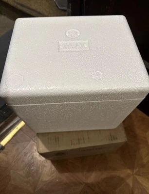 Styrofoam Insulated Cooler Shipping Box 9x8x 10 Inches  used once - Image 1 of 3