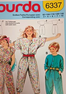 Burda 6337 Schnittmuster Mädchen Jumpsuit Gr. 3-10 geschnitten & gezählt 1 Stück Schnitt - Bild 1 von 5