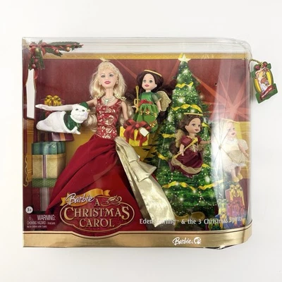 Boneca Barbie 2008 A Christmas Carol Eden Starling & the 3 Spirits conjunto de presente N7096 - Imagem 1 de 4