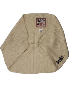 SUPERDRY Womens Knit Snood Scarf One Size Off White Acrylic E204 - Picture 1 of 3