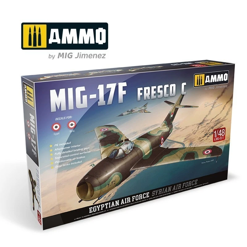A.MIG-8511	 1/48 MIG-17F Egypt - Syria - Immagine 1 di 1