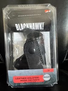 Blackhawk Leather Inside Pants Holster Size 33 RIGHT HAND SIG P238 #422033BK-R - Picture 1 of 3
