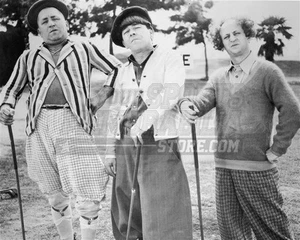 3 Three Stooges Moe Larry Curly golf 8x10 11x14 16x20 photo 123 - Picture 1 of 1
