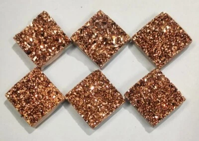 Piedra preciosa drusa de cuarzo ágata de titanio indio cuadrado natural de alta calidad Foto 1 de 4