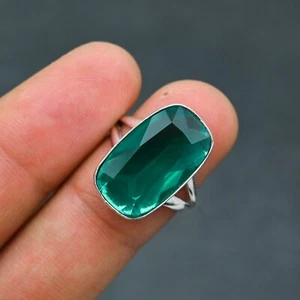Blue Apatite Gemstone 925 Sterling Silver Ring Handmade Jewelry Ring For Gift - Picture 1 of 4