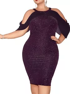 BNWT Size 22 Hanna Nikole Womens Sparkle Glitter Christmas Party Evening Dress - Picture 1 of 5