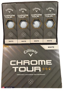 New Callaway Chrome Tour Triple Diamond 2 Doz (24) Imprinted White Golf Balls - Picture 1 of 1