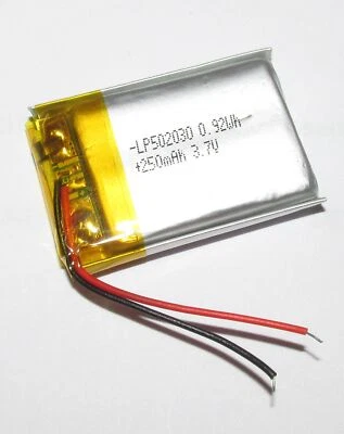 Einzelzelle 502030 / 052030 3,7 Volt 250mAh Li-Polymer Akku  Pouch Zelle - Bild 1 von 2