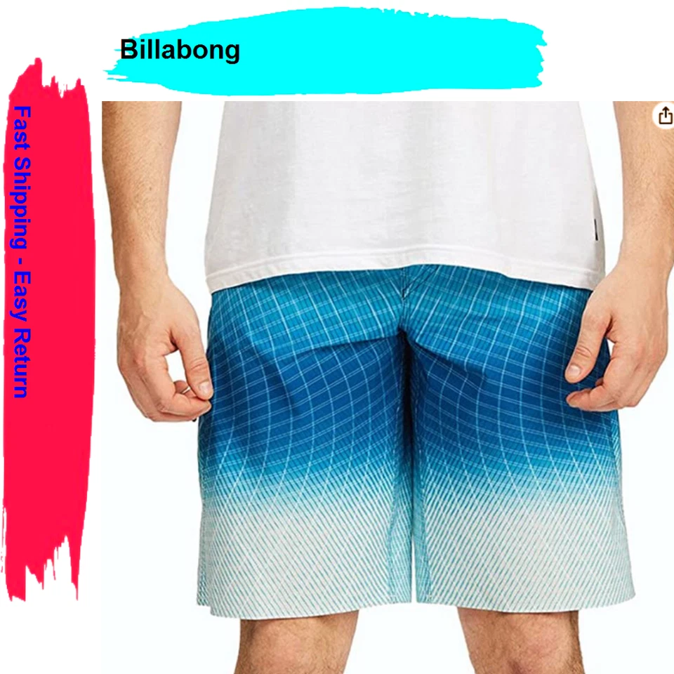 Billabong Men Fluid Pro 21 inch Outseam Stretch Boardshort Acid Blue 30