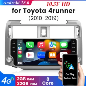 10.33” Android 13 Carplay For Toyota 4runner 2009-2021 Car Stereo Radio GPS 32GB - Picture 1 of 11