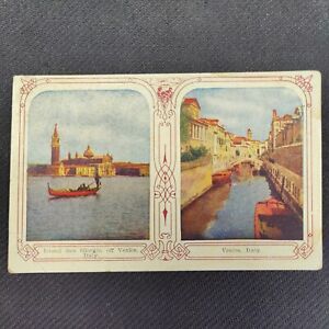RARE Atq c. 1920s World Travel Postcard VENICE ITALY ISLAND SAN GIORGIO + CANALS