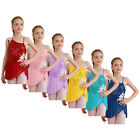 Dzieci Dziewczęce Balet Sukienka taneczna Skośne ramię Kwiatowy trykot Moda Miękka