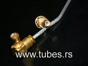Connettore telaio placcato oro miniatura con cavo (stock Klangfilm) - Foto 1 di 12