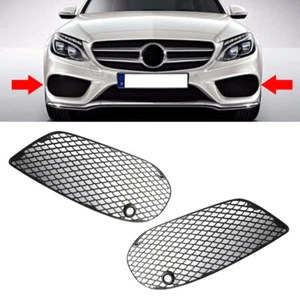 Für Mercedes Benz W205 ab 2014 Vorne L&R Abdeckungen Gitter Stoßstange - Picture 1 of 6