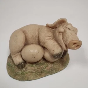 Piggin' Broody 1994 By David Corbridge - No Box - Handmade Collectable Figurine - Picture 1 of 7