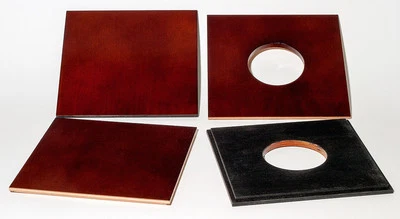 1 placa de lente 5"x 5" (127x127mm) para CENTURY 8x10 hecha de madera contrachapada de 1/4", agujero libre Foto 1 de 2