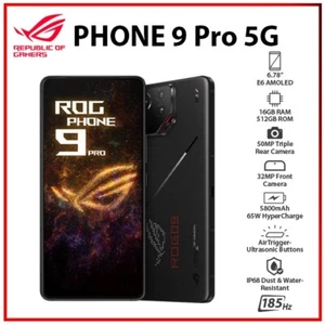 ASUS ROG Phone 9 Pro 5G 16GB + 512GB CZARNY Dual SIM Odblokowany telefon komórkowy z systemem Android - Zdjęcie 1 z 6