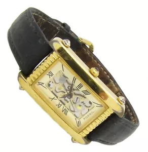Fossil Skelett Damen Armbanduhr Leder Gold SK-5078 Batterie neu S312 - Bild 1 von 2