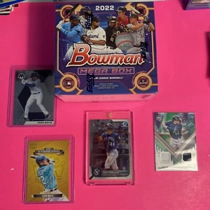 ☀️🎉Julio Rodriguez RC Bowman Chrome Seattle Mariners Evan White Mega Bowman🎉 - Picture 1 of 2