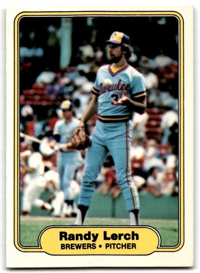 1982 Fleer Randy Lerch . Milwaukee Brewers #147 - Image 1 of 2