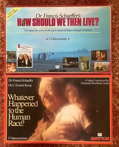 Lot 2 sets: Whatever Happened Human Race & How Should We Then Live? Schaefer VHS - Picture 1 of 3