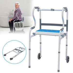 Rollator Gehhilfe faltbar Gehgestell für Senioren Gehbock Gehstock Leichtgewicht - Bild 1 von 12