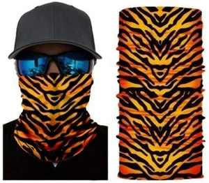 Tiger Print Face Balaclava Scarf Neck Fishing Shield Sun Gaiter Headwear Mask - Picture 1 of 7